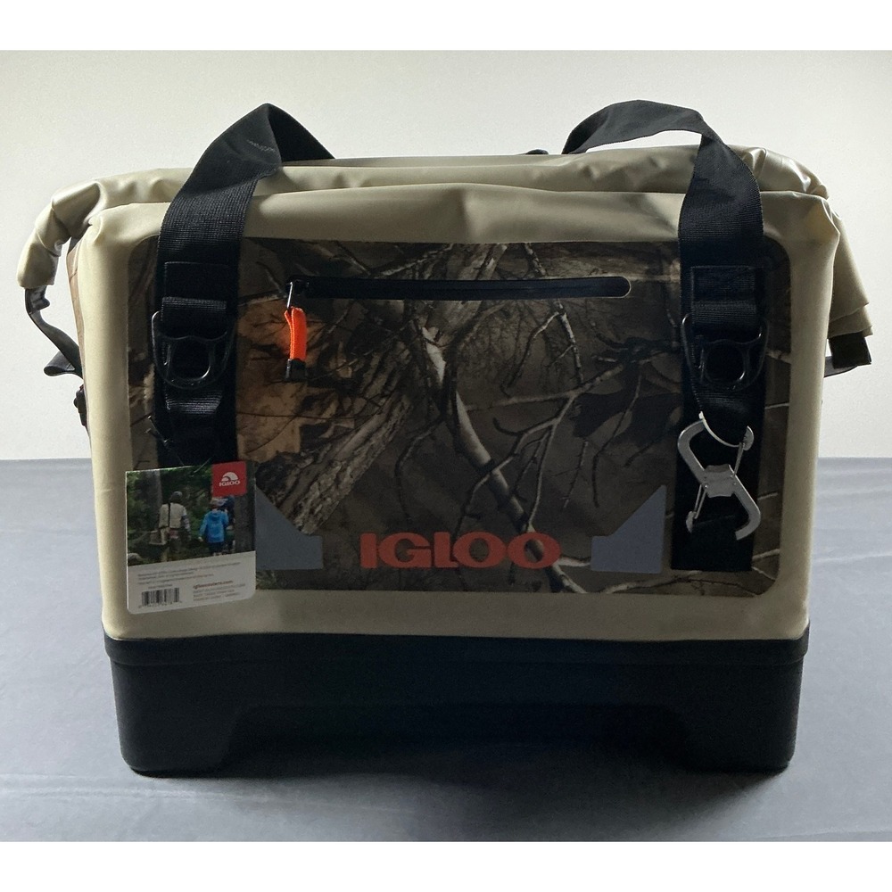 Igloo Sportsman Waterproof Duffel Cooler Bag 27 Qt Realtree Camo Tan 4899521 NWT